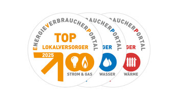 Auszeichnung: Top Lokalversorger 2025 für Strom, Gas, Wasser und Wärme